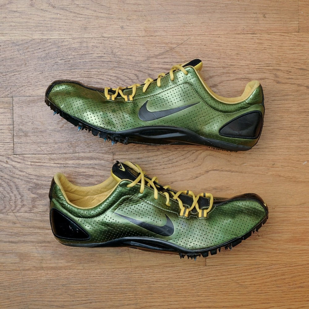 Nike Zoom Powercat Track & Field Spikes‎ Men's 12.5 Chartreuse Athletic Shoes